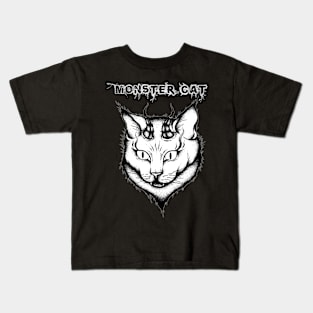 Monster cat grey Kids T-Shirt